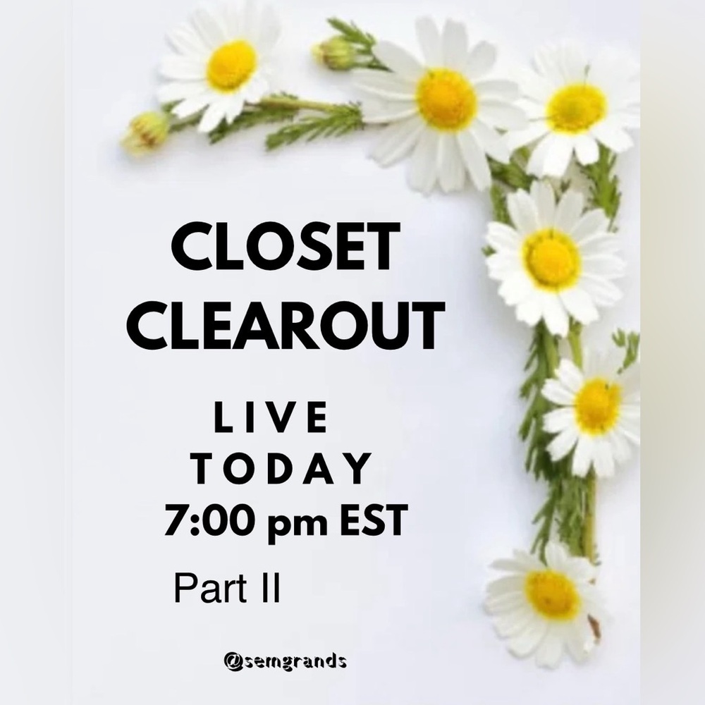 1 Closet Clearout Live Today at 7:00 pm EST - Picture 3 of 5